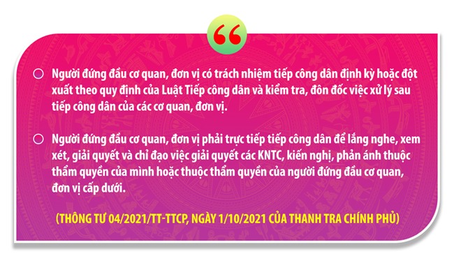 Tiếp công dân định kỳ: Vừa là trách nhiệm vừa là văn hoá đạo đức công vụ của người đứng đầu