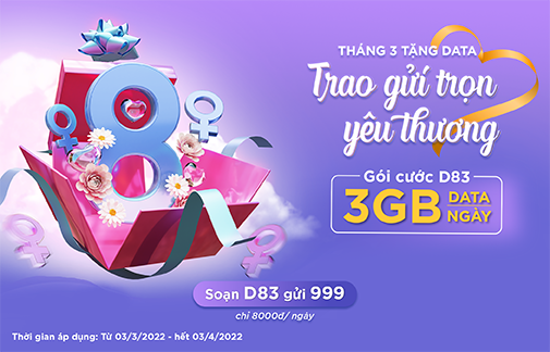 Tháng ba tặng data, trao gửi trọn yêu thương