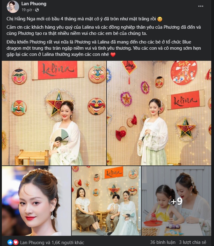 Diễn viên Lan Phương thông báo mang bầu lần 2