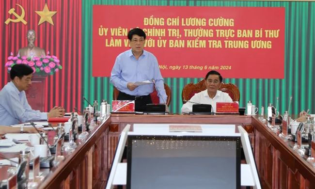 Thường trực Ban Bí thư Lương Cường yêu cầu xử lý dứt điểm vi phạm từ các vụ án AIC, Vạn Thịnh Phát, Phúc Sơn, Thuận An
