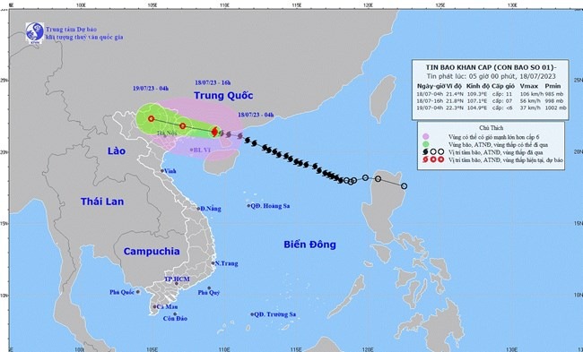 Các tỉnh khu vực Đông Bắc chuẩn bị đối phó với cơn bão số 1