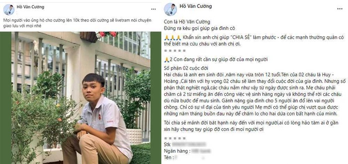 Tài khoản Facebook của Hồ Văn Cường bị mạo danh để trục lợi, kêu gọi từ thiện